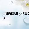 cf进墙方法（cf怎么进墙）