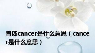 胃体cancer是什么意思（cancer是什么意思）