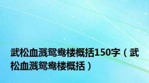 武松血溅鸳鸯楼概括150字（武松血溅鸳鸯楼概括）