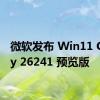 微软发布 Win11 Canary 26241 预览版