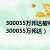 300055万邦达被举牌（300055万邦达）