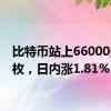 比特币站上66000美元/枚，日内涨1.81%