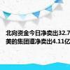 北向资金今日净卖出32.70亿元 美的集团遭净卖出4.11亿元