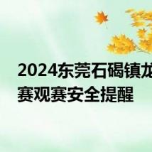 2024东莞石碣镇龙舟大赛观赛安全提醒