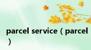 parcel service（parcel）