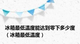 冰箱最低温度能达到零下多少度（冰箱最低温度）