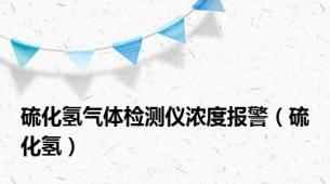 硫化氢气体检测仪浓度报警（硫化氢）