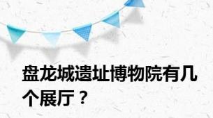 盘龙城遗址博物院有几个展厅？