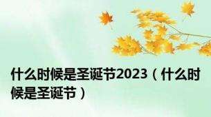 什么时候是圣诞节2023（什么时候是圣诞节）