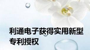 利通电子获得实用新型专利授权