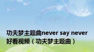 功夫梦主题曲never say never好看视频（功夫梦主题曲）