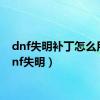 dnf失明补丁怎么用（dnf失明）