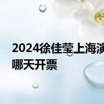 2024徐佳莹上海演唱会哪天开票