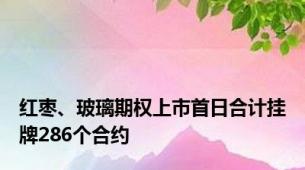 红枣、玻璃期权上市首日合计挂牌286个合约