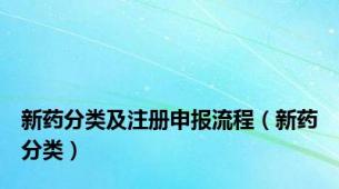 新药分类及注册申报流程（新药分类）