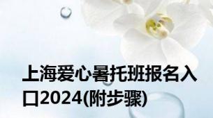 上海爱心暑托班报名入口2024(附步骤)