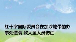 红十字国际委员会在加沙地带的办事处遭袭 致大量人员伤亡