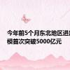 今年前5个月东北地区进出口规模首次突破5000亿元