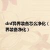 dnf异界装备怎么净化（dnf异界装备净化）