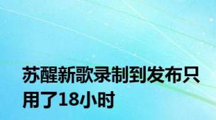 苏醒新歌录制到发布只用了18小时