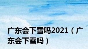 广东会下雪吗2021（广东会下雪吗）