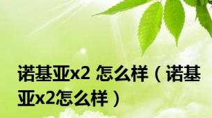 诺基亚x2 怎么样（诺基亚x2怎么样）