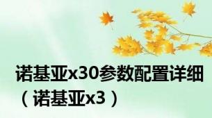 诺基亚x30参数配置详细（诺基亚x3）