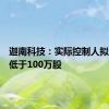 迦南科技：实际控制人拟增持不低于100万股