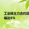 工业硅主力合约日内跌幅达6%