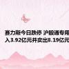 赛力斯今日跌停 沪股通专用席位买入3.92亿元并卖出8.19亿元