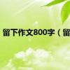 留下作文800字（留下）