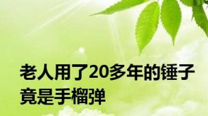 老人用了20多年的锤子竟是手榴弹