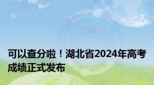 可以查分啦！湖北省2024年高考成绩正式发布