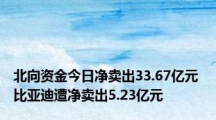 北向资金今日净卖出33.67亿元 比亚迪遭净卖出5.23亿元