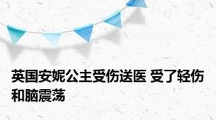 英国安妮公主受伤送医 受了轻伤和脑震荡