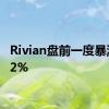 Rivian盘前一度暴涨超42%