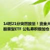 14时21分突然放量！资金大量涌入股票型ETF 公私募积极加仓