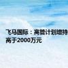 飞马国际：高管计划增持股份不高于2000万元