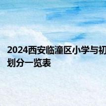 2024西安临潼区小学与初中学区划分一览表