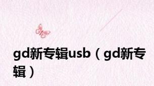 gd新专辑usb（gd新专辑）