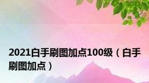 2021白手刷图加点100级（白手刷图加点）