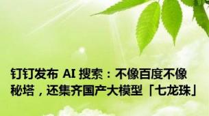 钉钉发布 AI 搜索：不像百度不像秘塔，还集齐国产大模型「七龙珠」