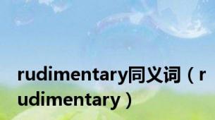 rudimentary同义词（rudimentary）