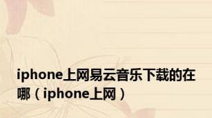 iphone上网易云音乐下载的在哪（iphone上网）