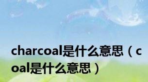 charcoal是什么意思（coal是什么意思）