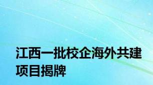 江西一批校企海外共建项目揭牌