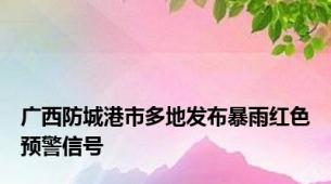 广西防城港市多地发布暴雨红色预警信号