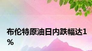 布伦特原油日内跌幅达1%