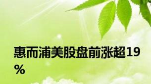 惠而浦美股盘前涨超19%