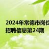 2024年常德市岗位惠民招聘信息第24期